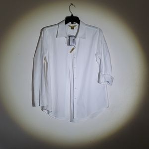 Ladies white button down shirt. NWT. Size 16